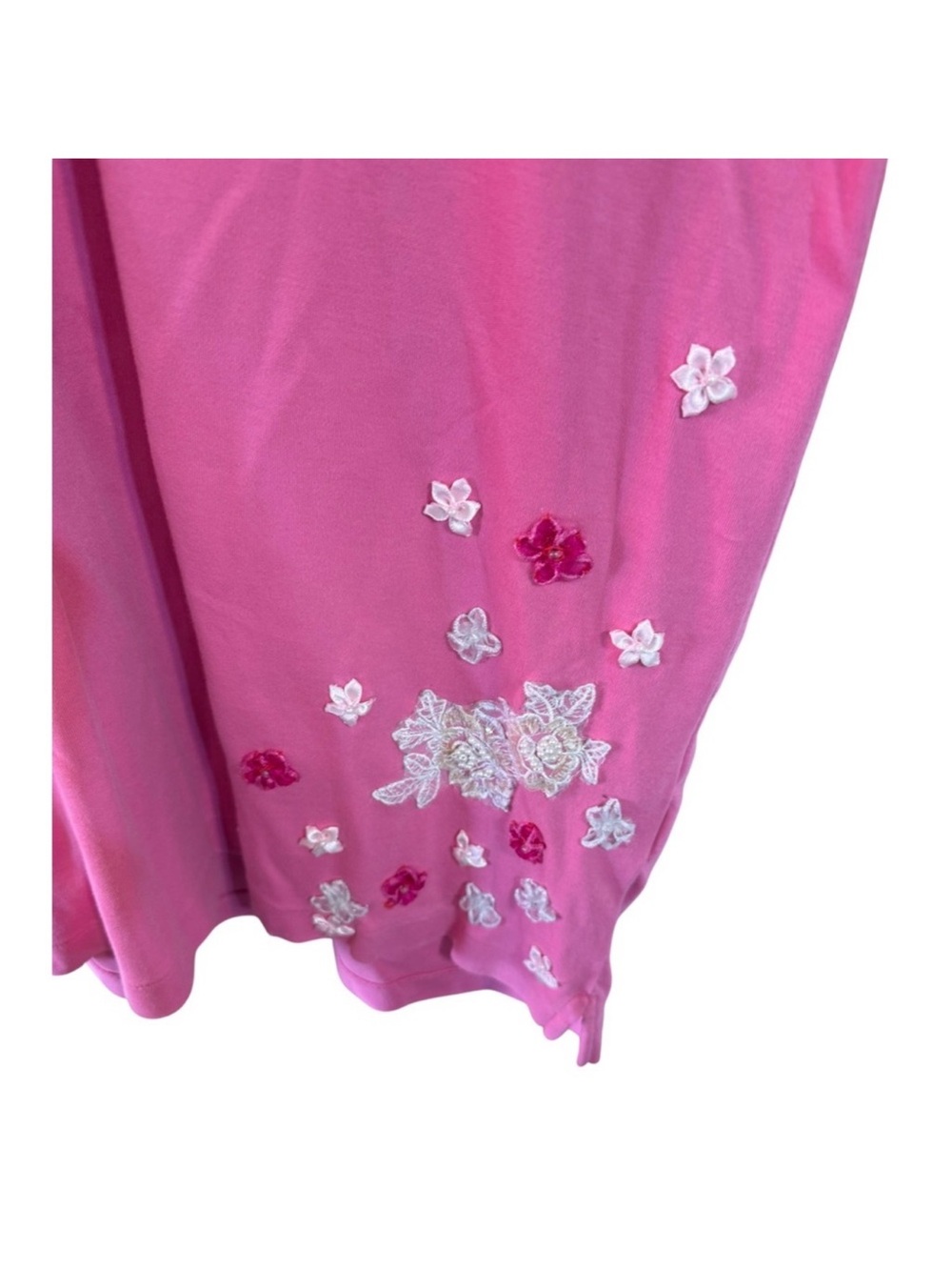 Ralph Lauren Pink Polo Dress Size L Floral Embroidery Short Sleeve Pony Logo - Picture 4 of 4